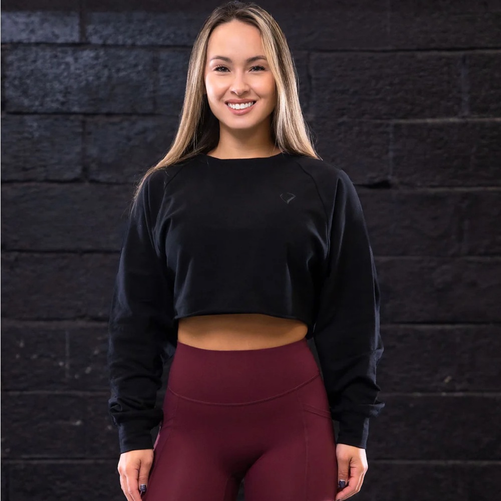 Black Cropped Sweatshirt